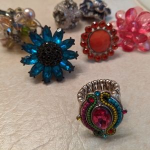 Lot of custom stretch band rings.  Purchased at mu